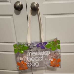 Bloomingdale's Clear Floral Tote Bag
